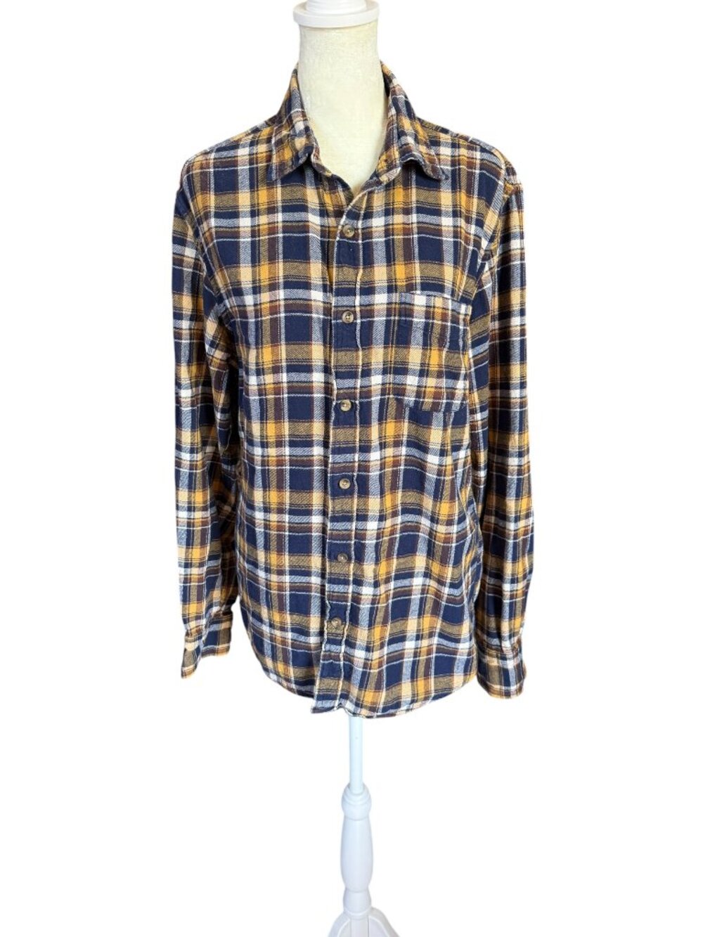 J. Crew women's flannel long sleeve collared button down shirt size M Slim